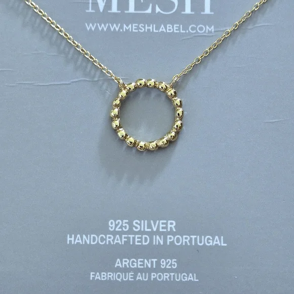 MESH Stationary Open Circle⭕️ Necklace - Picture 14 of 16